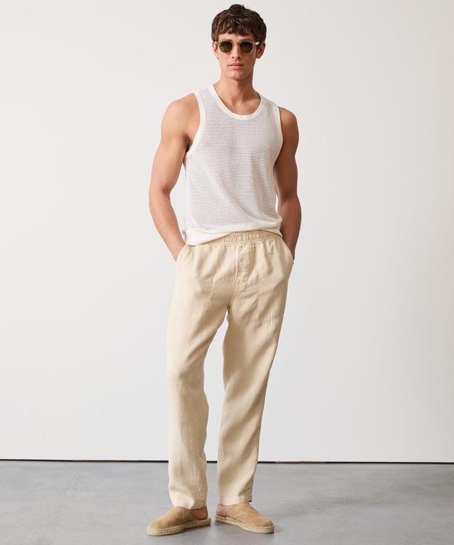 Italian Linen Beach Pant in Sand Dollar Male Product Image