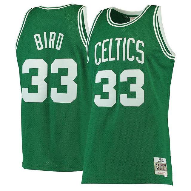 Mens Larry Bird Kelly Green Boston Celtics 1985-86 Hardwood Classics Swingman Jersey - Kelly Green Product Image