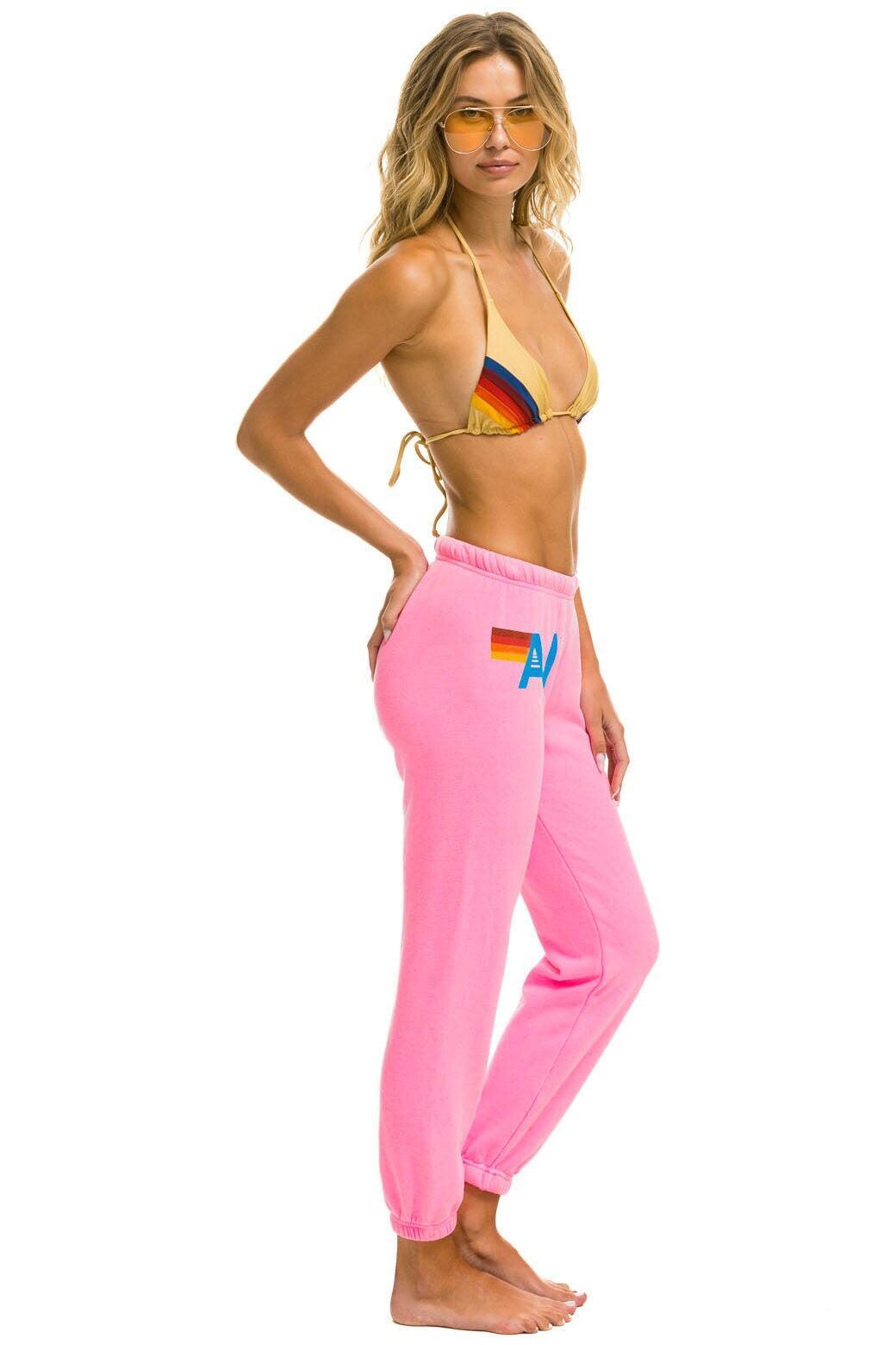 LOGO SWEATPANTS - NEON PINK Female Product Image