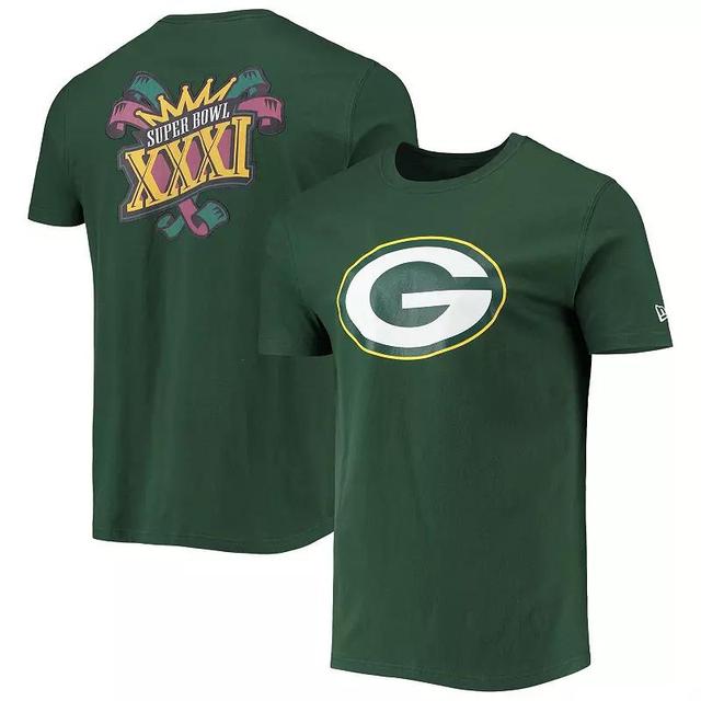 Mens New Era Green Green Bay Packers Patch Up Collection Super Bowl Xxxi T-shirt Product Image