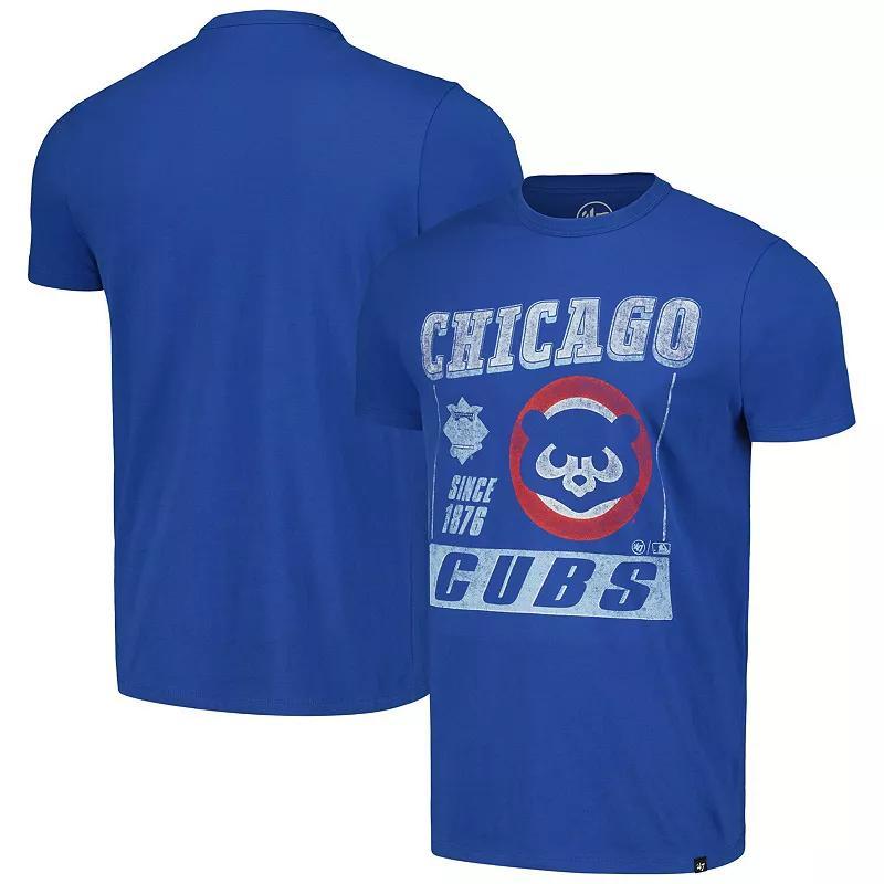 47 Brand Mens Royal Chicago Cubs Outlast Franklin T-Shirt Product Image