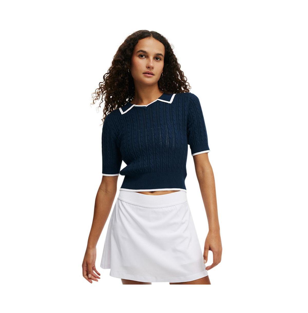 Cotton On Womens Lightweight Knit Polo Tshirt Product Image