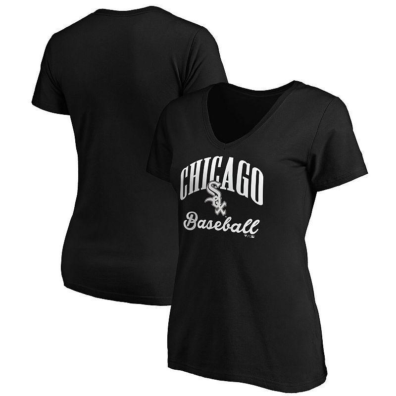 Womens Fanatics Branded Chicago White Sox Victory Script V-Neck T-Shirt Product Image