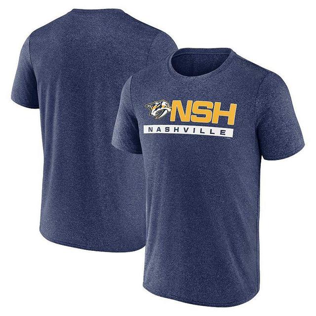 Mens Fanatics Branded Heather Navy Nashville Predators Playmaker T-Shirt Pdt Blue Product Image