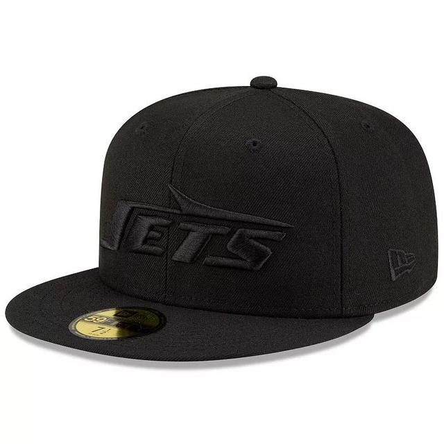 Mens New Era Black New York Jets Black 59FIFTY Fitted Hat Product Image