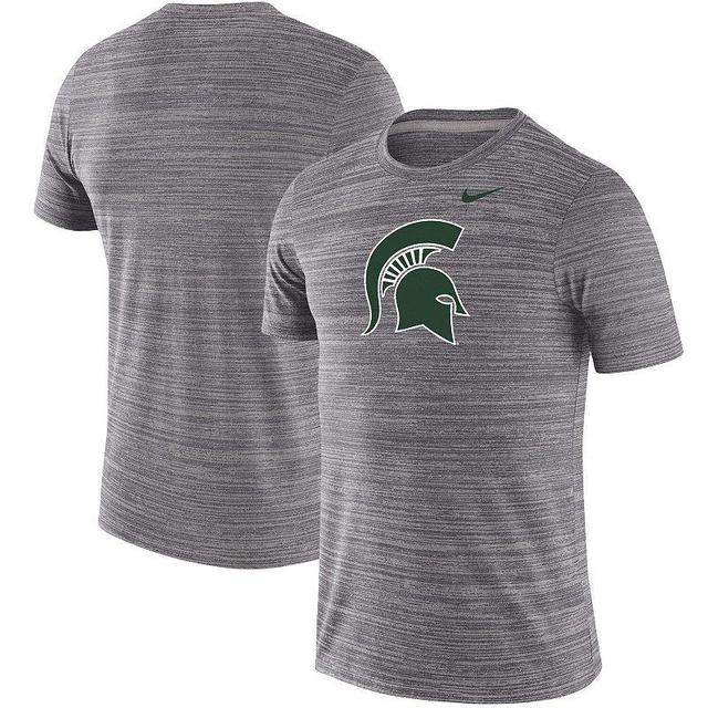 Mens Nike Gray Michigan State Spartans Team Logo Velocity Legend Performance T-Shirt Product Image