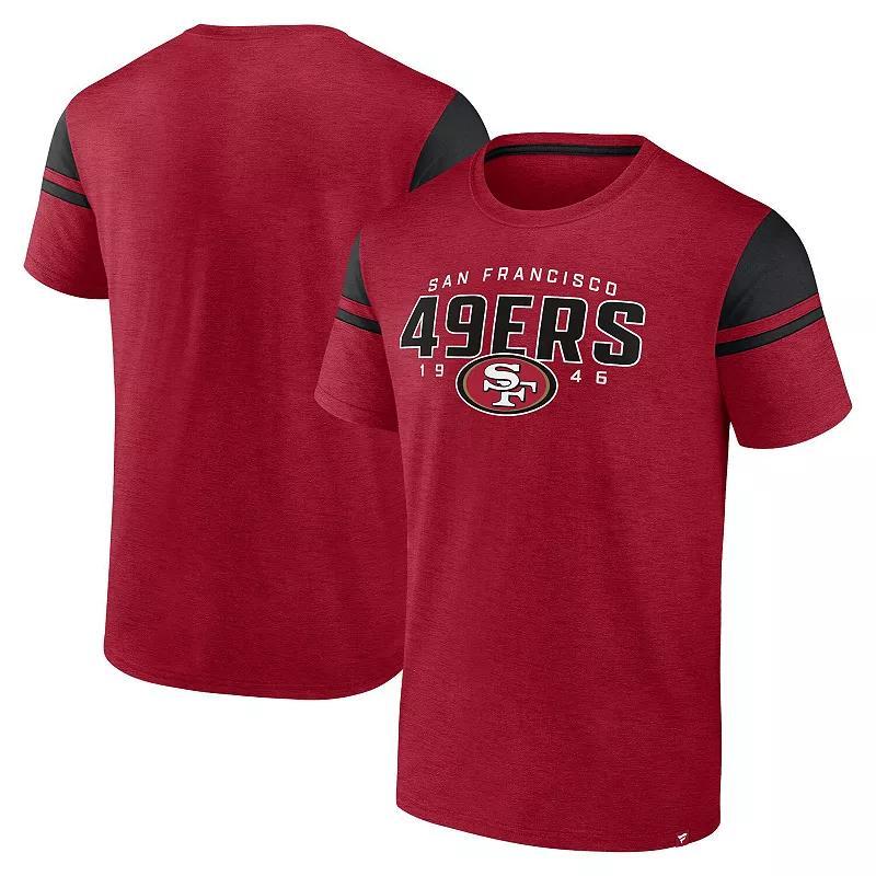 Mens Fanatics Scarlet San Francisco 49ers Old School Play Slub T-Shirt Product Image