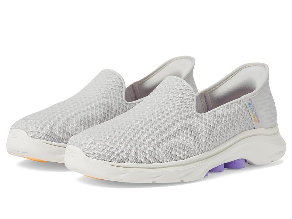 SKECHERS Performance Go Walk 7 Daley Hands Free Slip-Ins (Gray/Lavender) Women's Shoes Product Image