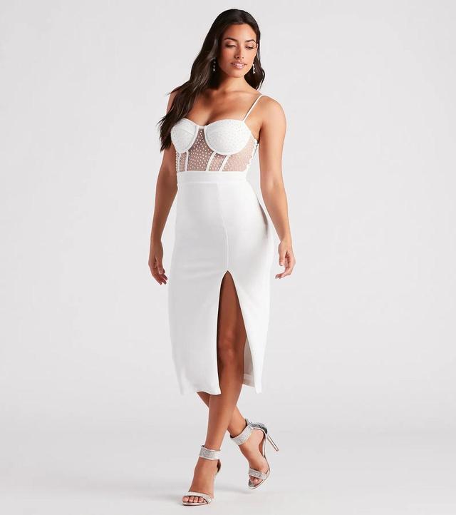 Destiny Formal Bustier Midi Dress Product Image