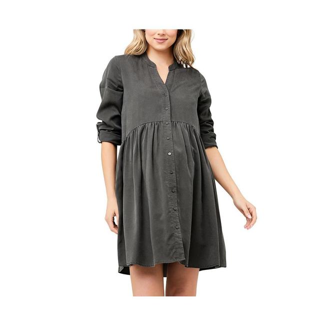 Ripe Maternity Demi Pleated Button-Up Maternity Dress Product Image