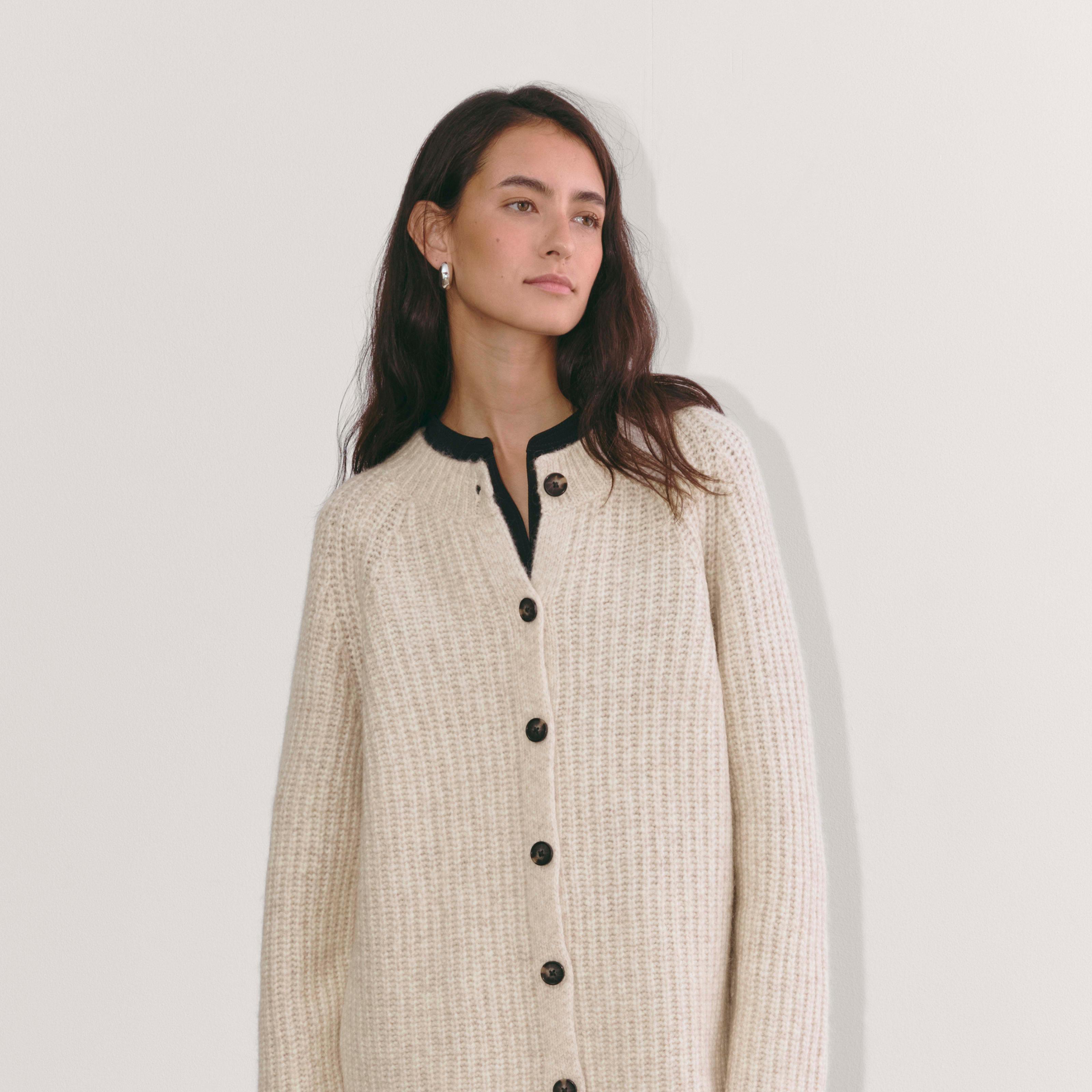 Womens Fisherman Cardigan in Cloud by Everlane Product Image