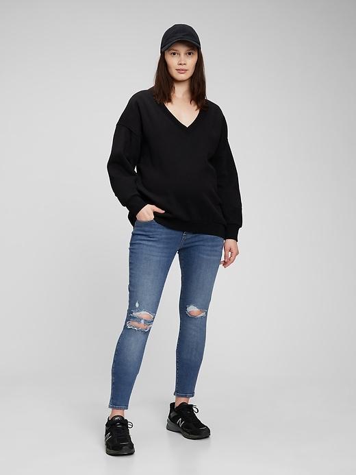 Maternity True Waistband Full Panel True Skinny Jeans Product Image