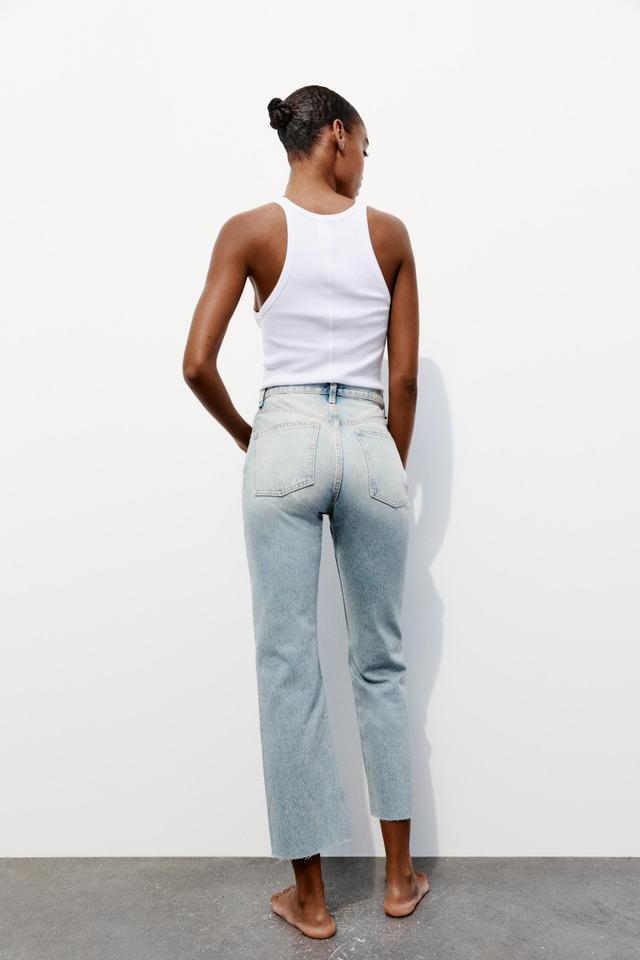 TRF STRAIGHT LEG JEANS WITH A HIGH WAIST Product Image