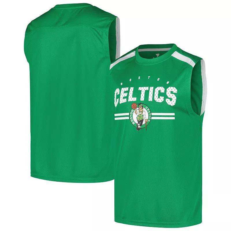 Mens Fanatics Kelly Boston Celtics Birdseye Muscle Tank Top Product Image