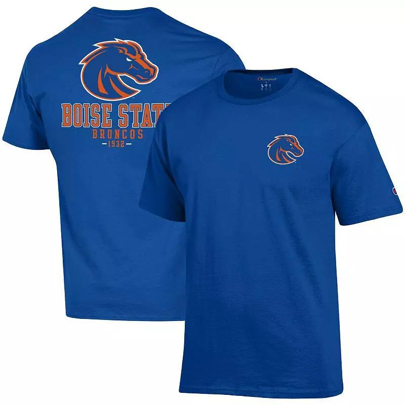 Mens Champion Royal Boise State Broncos Stack 2-Hit T-Shirt Product Image