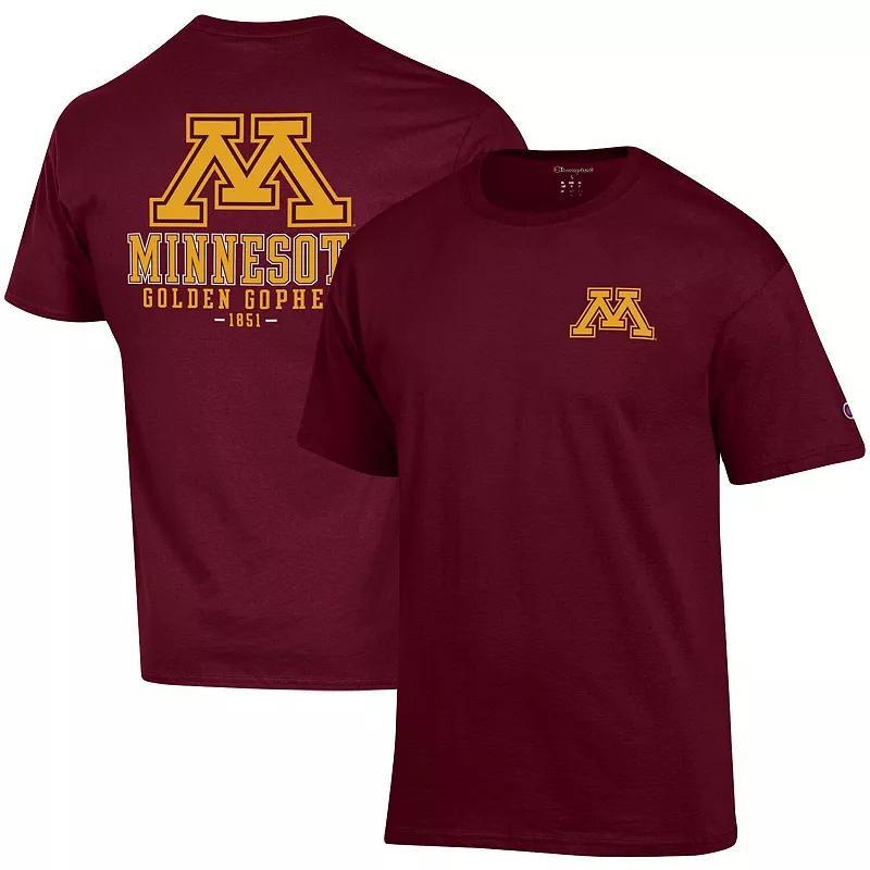 Mens Champion Maroon Minnesota Golden Gophers Stack 2-Hit T-Shirt Product Image