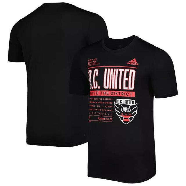 Mens adidas Black D.C. United Club DNA Performance T-Shirt Product Image