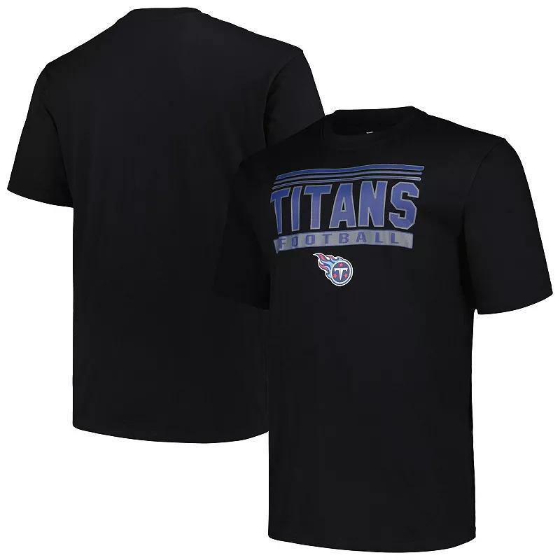 Fanatics Mens Black Tennessee Titans Big Tall Pop T-Shirt Product Image