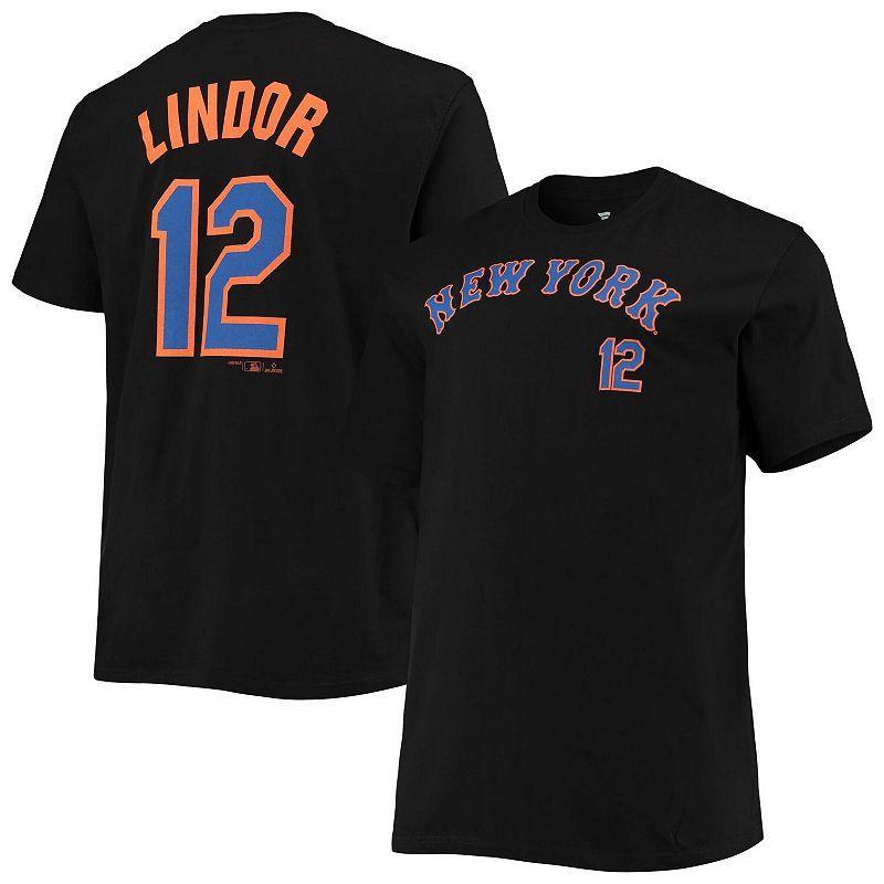 Mens Francisco Lindor New York Mets Big & Tall Name & Number T-Shirt Product Image