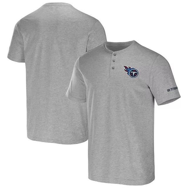 Mens NFL x Darius Rucker Collection by Fanatics Heather Gray Tennessee Titans Henley T-Shirt Product Image