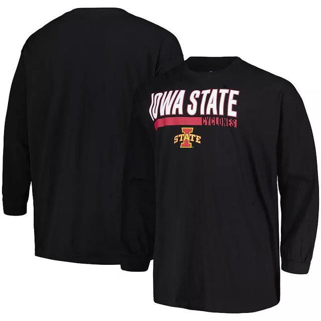 Mens Profile Iowa State Cyclones Big & Tall Two-Hit Long Sleeve T-Shirt Product Image