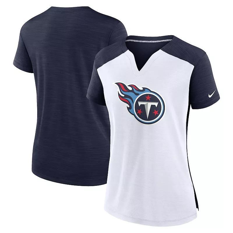 Womens Nike /Navy Tennessee Titans Impact Exceed Performance Notch Neck T-Shirt Product Image