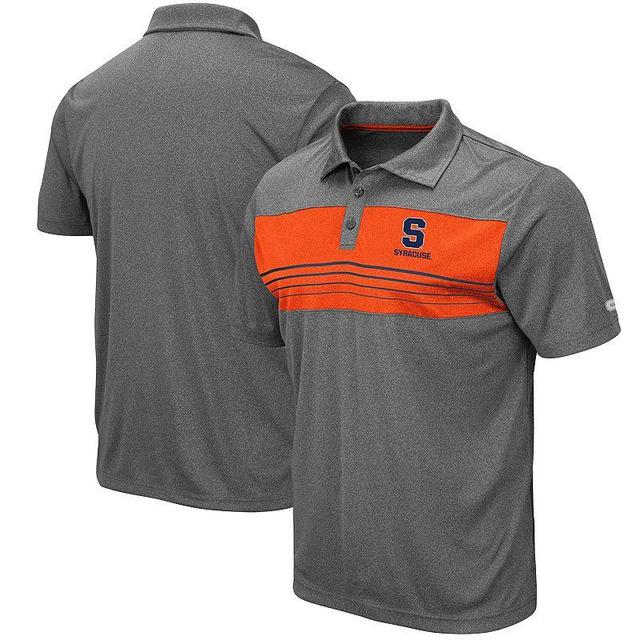 Mens Colosseum Heathered Charcoal Syracuse Orange Smithers Polo Product Image