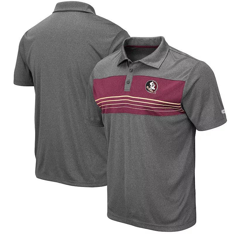 Mens Colosseum Heathered Charcoal Arkansas Razorbacks Smithers Polo Product Image