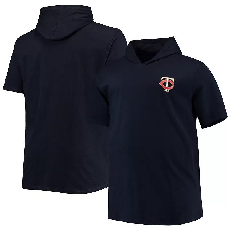 Mens Navy Minnesota Twins Big & Tall Jersey Short Sleeve Pullover Hoodie T-Shirt TWN Blue Product Image