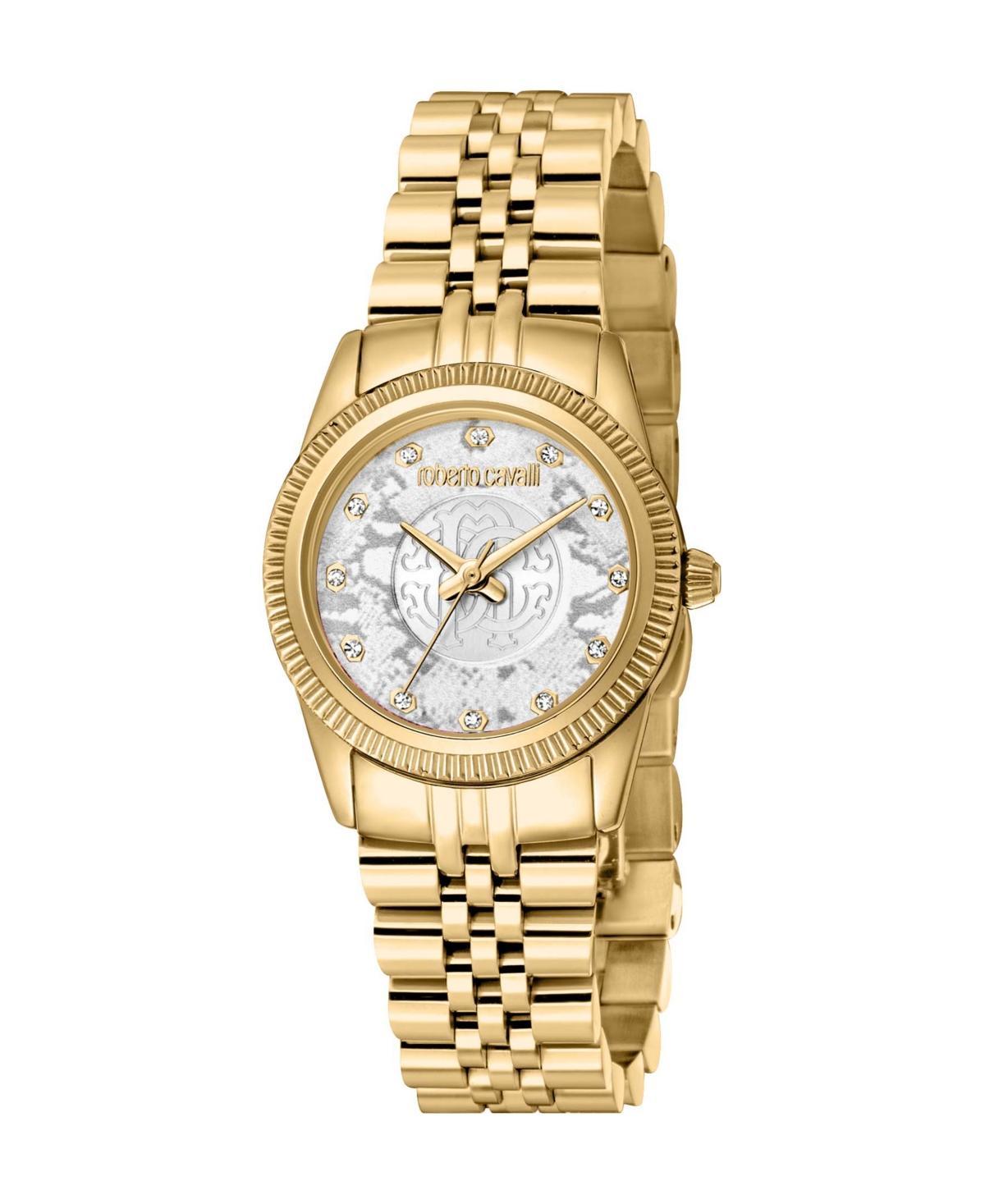 Roberto Cavalli Womens Quartz Gold-tone Stainless Steel Watch 28mm Product Image