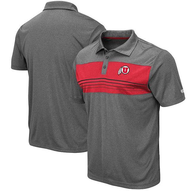 Mens Colosseum Heathered Charcoal Utah Utes Smithers Polo Product Image