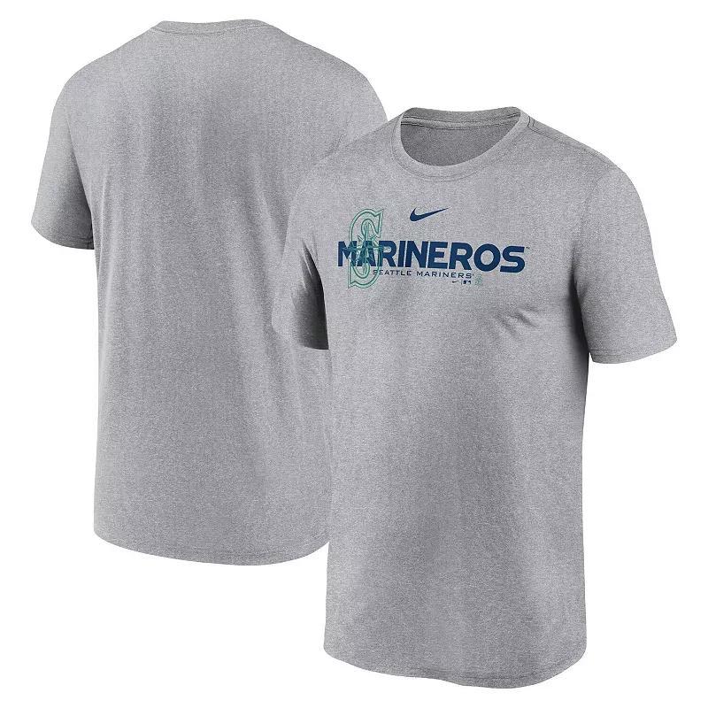 Mens Nike Heathered Seattle Mariners Local Rep Legend Performance T-Shirt Grey Product Image