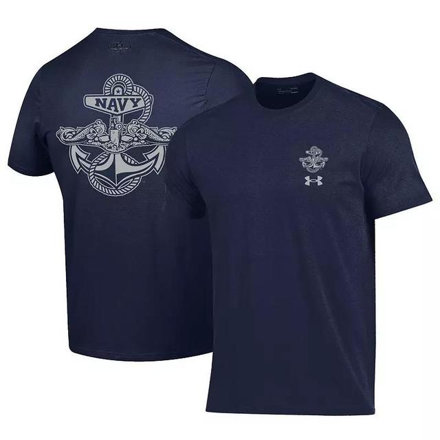 Mens Under Armour Navy Navy Midshipmen Silent Service Anchor T-shirt Product Image