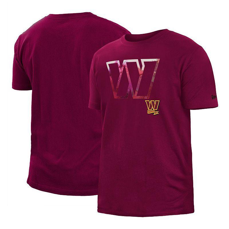 Mens New Era Burgundy Washington Commanders 2022 Sideline Ink Dye T-Shirt Product Image