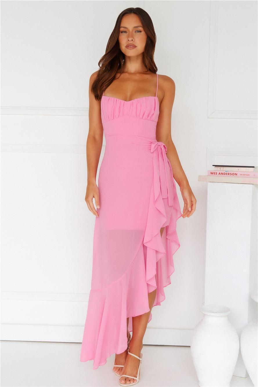 Iconic Night Out Maxi Dress Pink Product Image