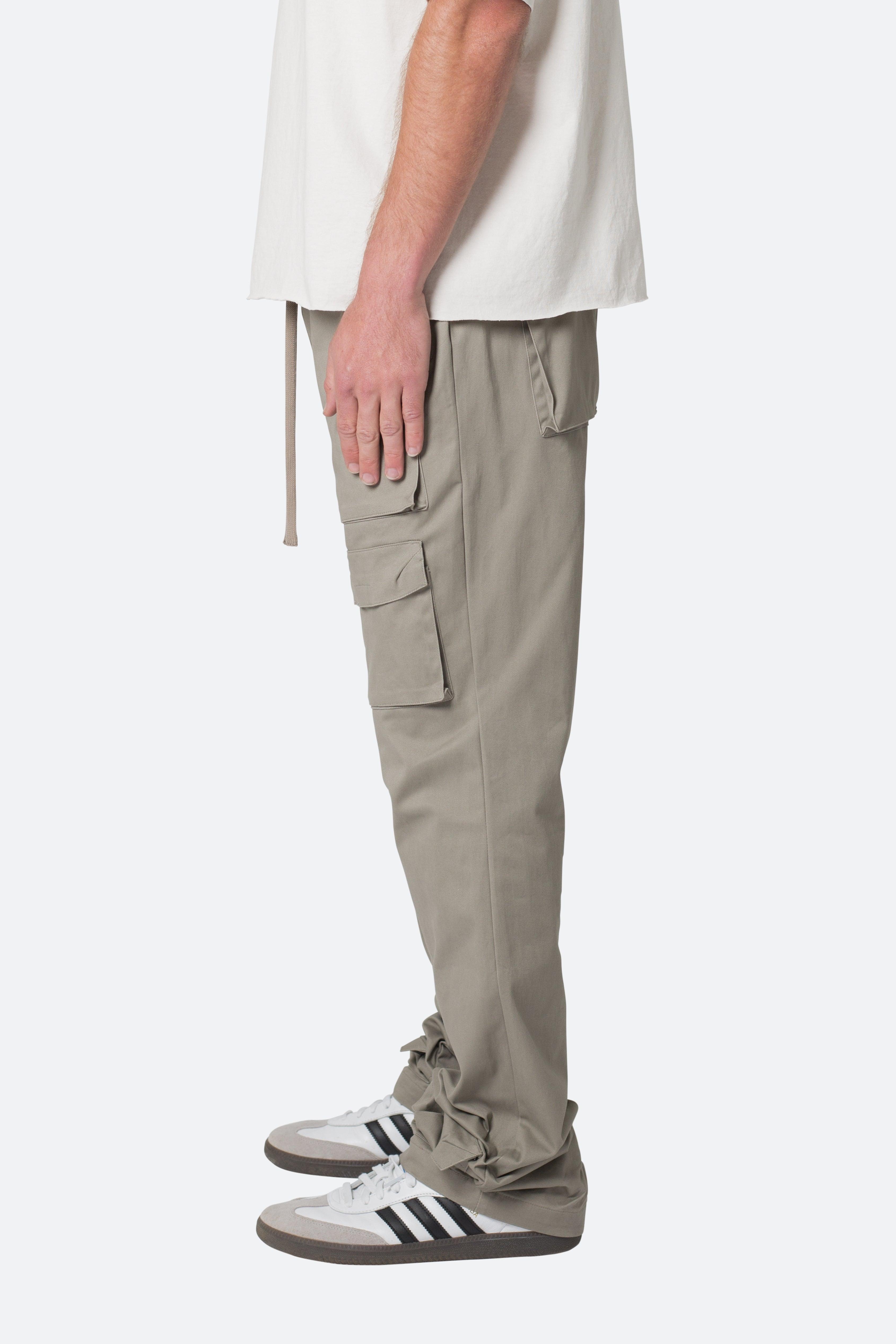 Drawstring Cargo Pants - Grey Product Image