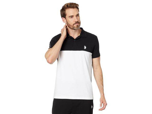 U.S. POLO ASSN. Short Sleeve Slim Fit Colorblock Athletic Jersey Knit Polo Shirt Men's Short Sleeve Knit Product Image