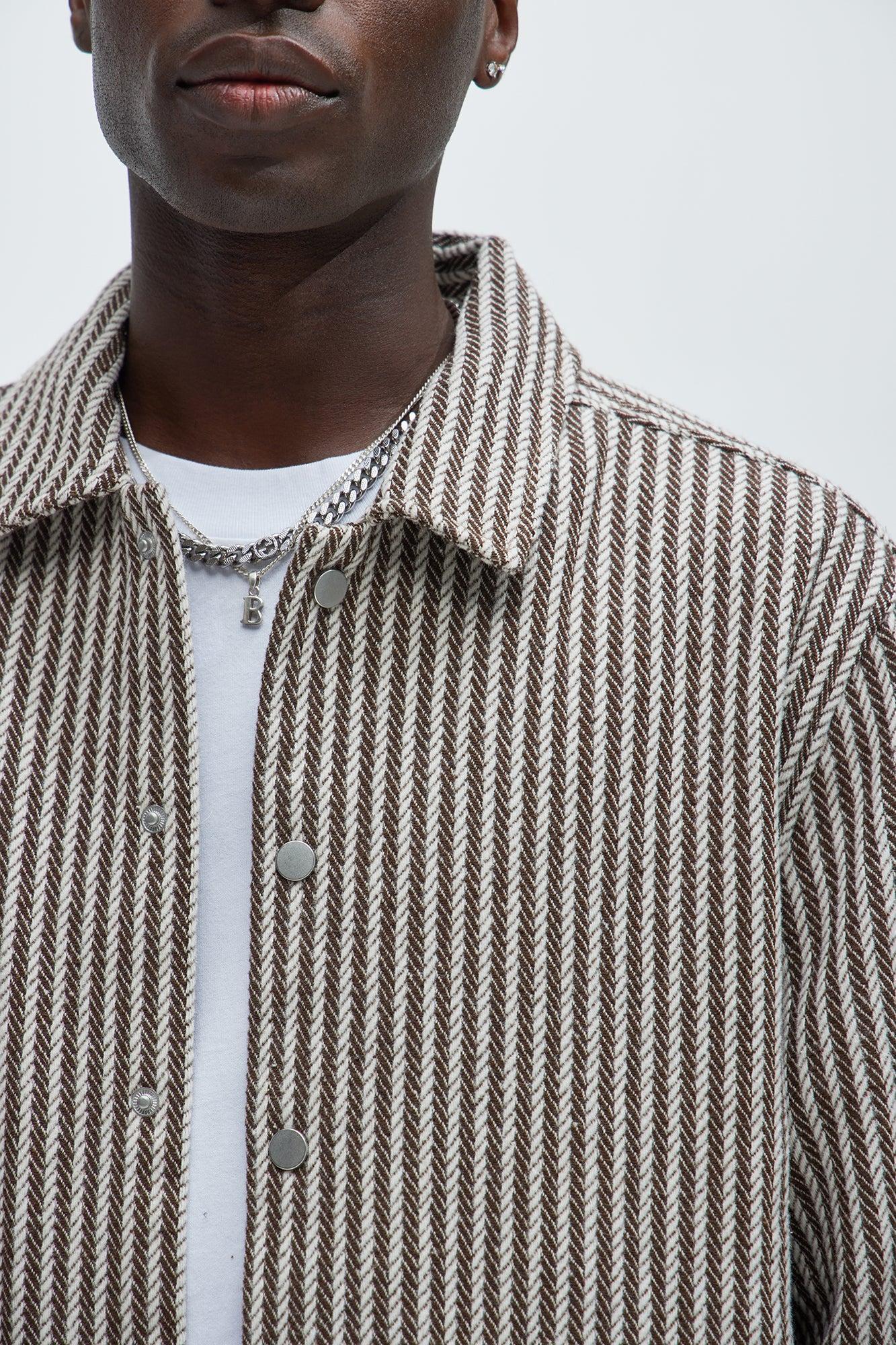 Stimson Herringbone Shirt - Brown Combo Product Image