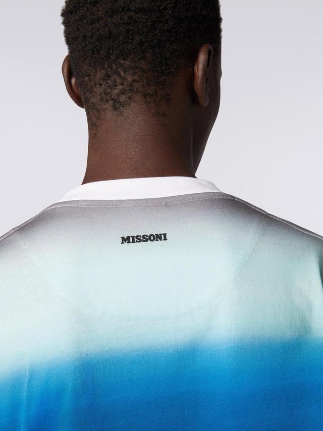 Oversized T-shirt in cotton with dégradé print Multicoloured | Missoni Product Image