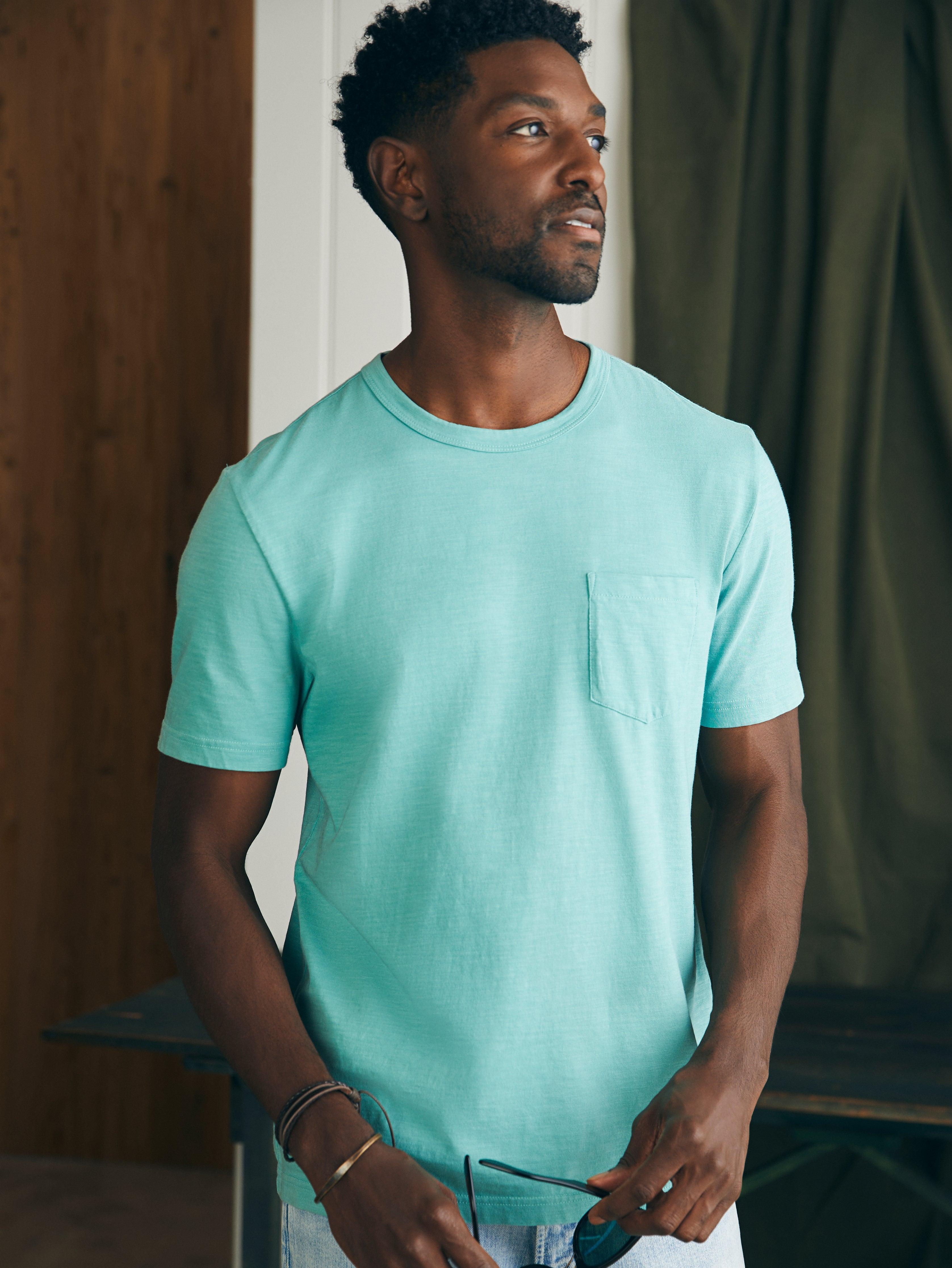 Sunwashed Pocket Tee - Island Teal Male Product Image