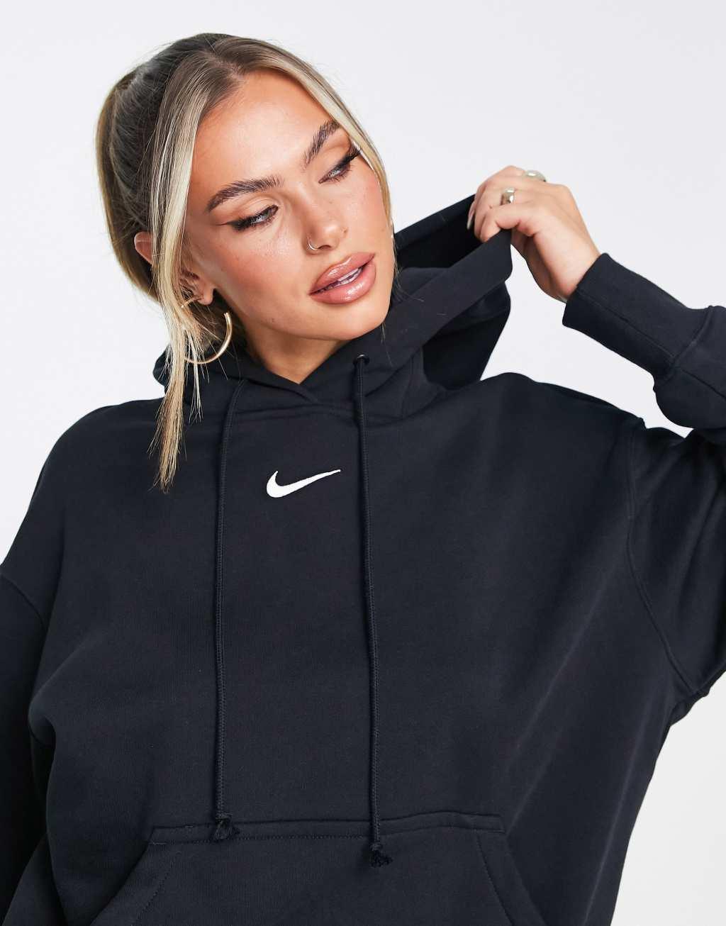 Nike Phoenix Fleece hoodie in black Product Image