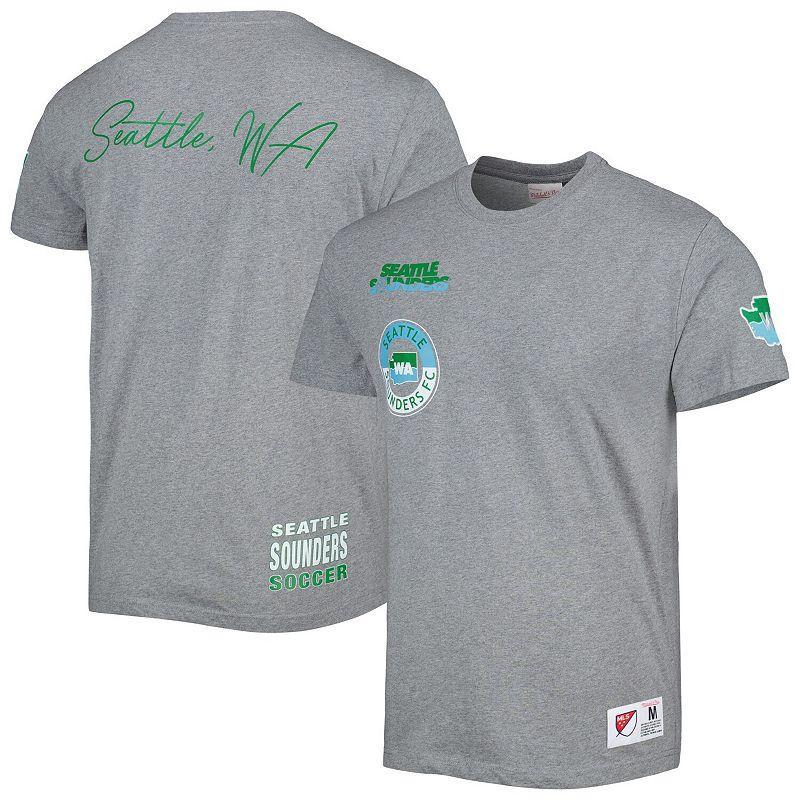 Mens Mitchell & Ness Gray Seattle Sounders FC City Tee Product Image