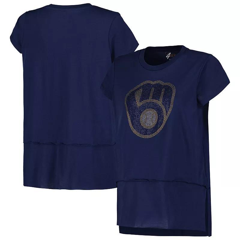 Womens G-III 4Her by Carl Banks Milwaukee Brewers Cheer Fashion T-Shirt Blue Product Image