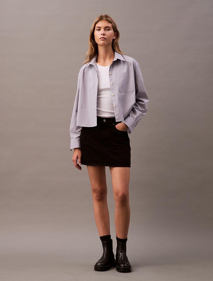 Cotton Poplin Boxy Button-Down Shirt Product Image