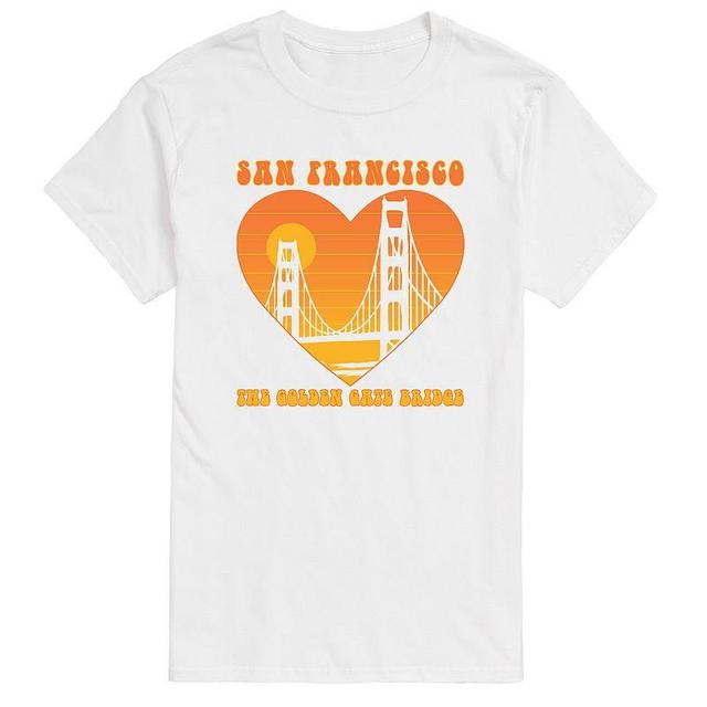 Mens San Fran Golden Gate Heart Graphic Tee Product Image