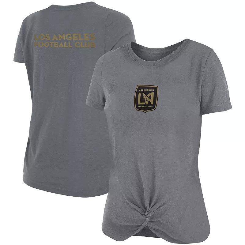 Womens New Era Gray Lafc Front Twist T-shirt Product Image