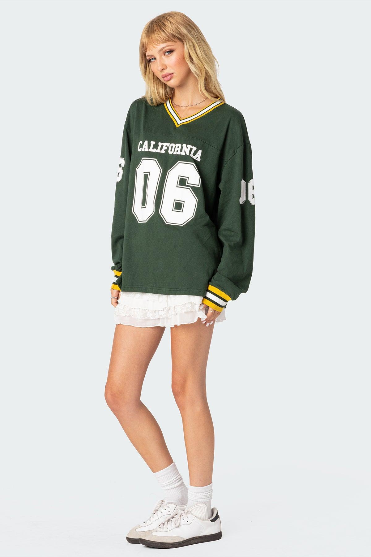 Edikted Women's Cali Oversized Baseball T-Shirt Product Image