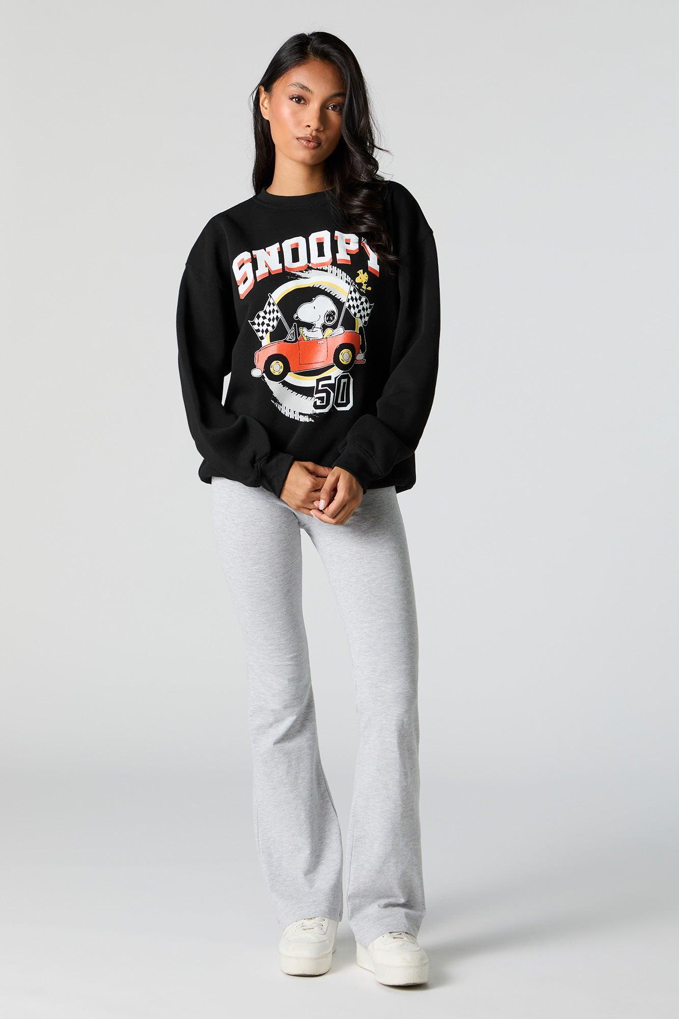 Snoopy Graphic Fleece Sweatshirt Female Product Image