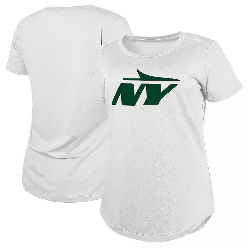 New Era Womens White New York Jets Ny Logo T-Shirt Product Image