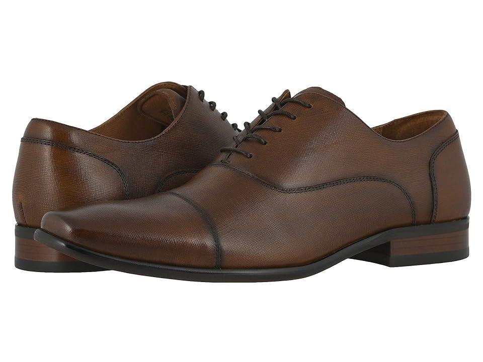Florsheim Postino Cap Toe (Cognac Scratch Print) Men's Shoes Product Image